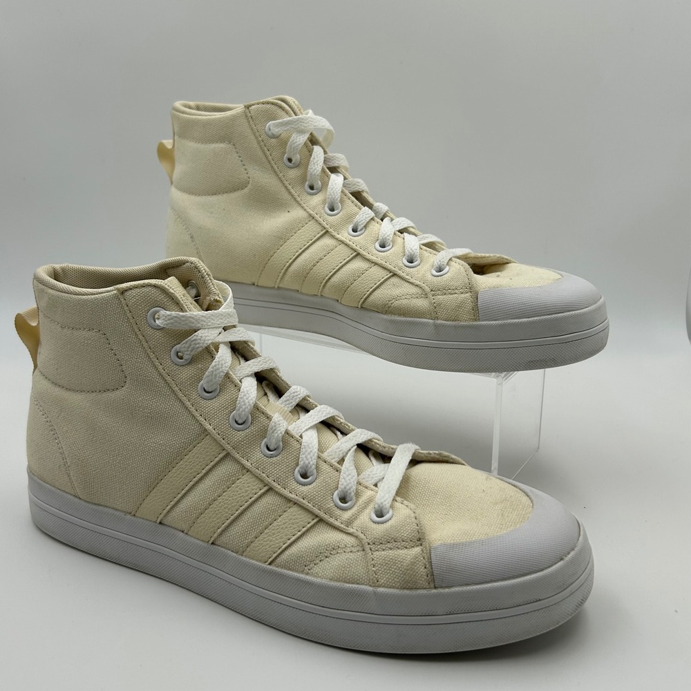 Adidas Bravada Mid Women's 11 Sneakers Wonder White Cream Canvas GY5042 Street‎